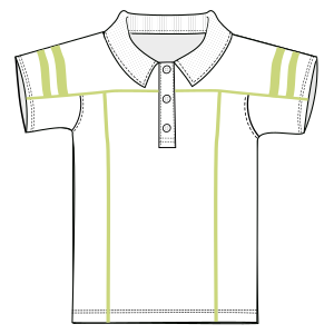 Moldes de confeccion para NENES Remeras Polo deportivo 6717